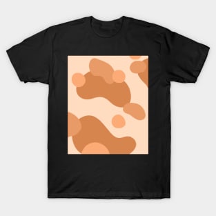 Light Brown and Beige Abstract Art Shapes T-Shirt